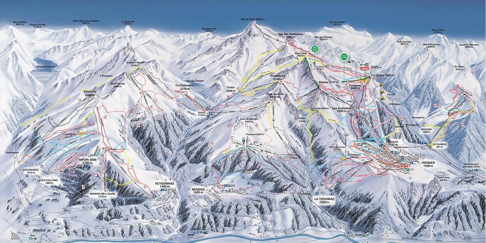 Mapa tras — Verbier^La Tzoumaz