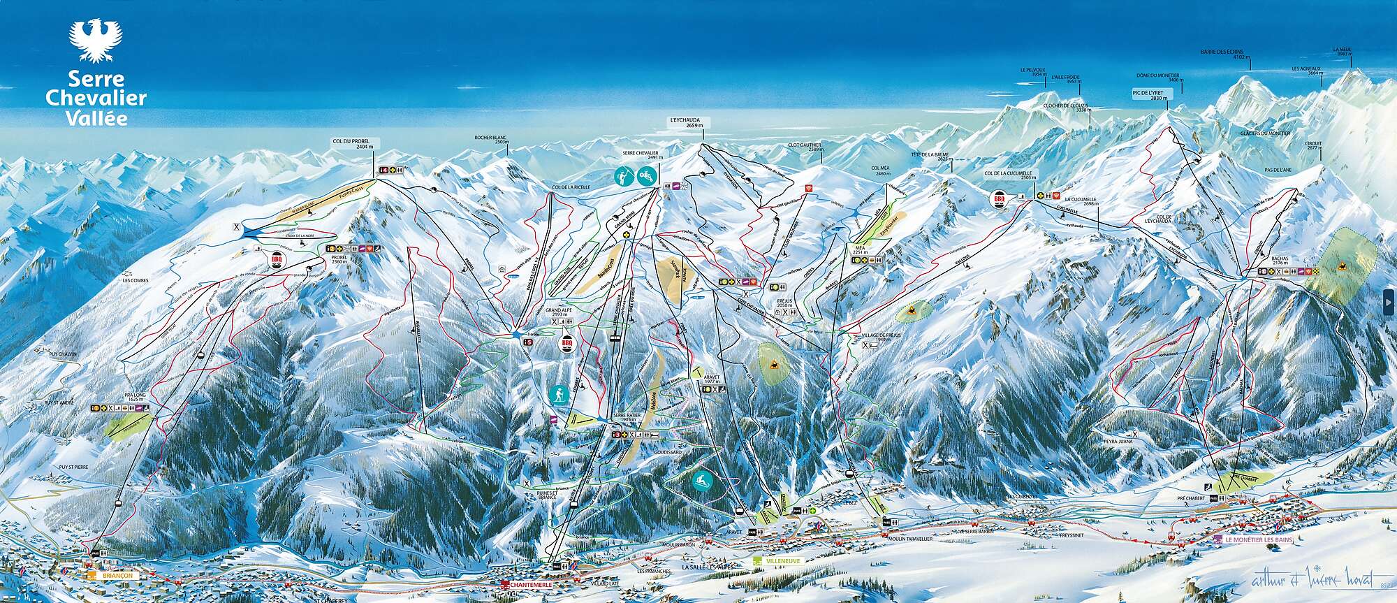 Mapa tras — Serre Chevalier