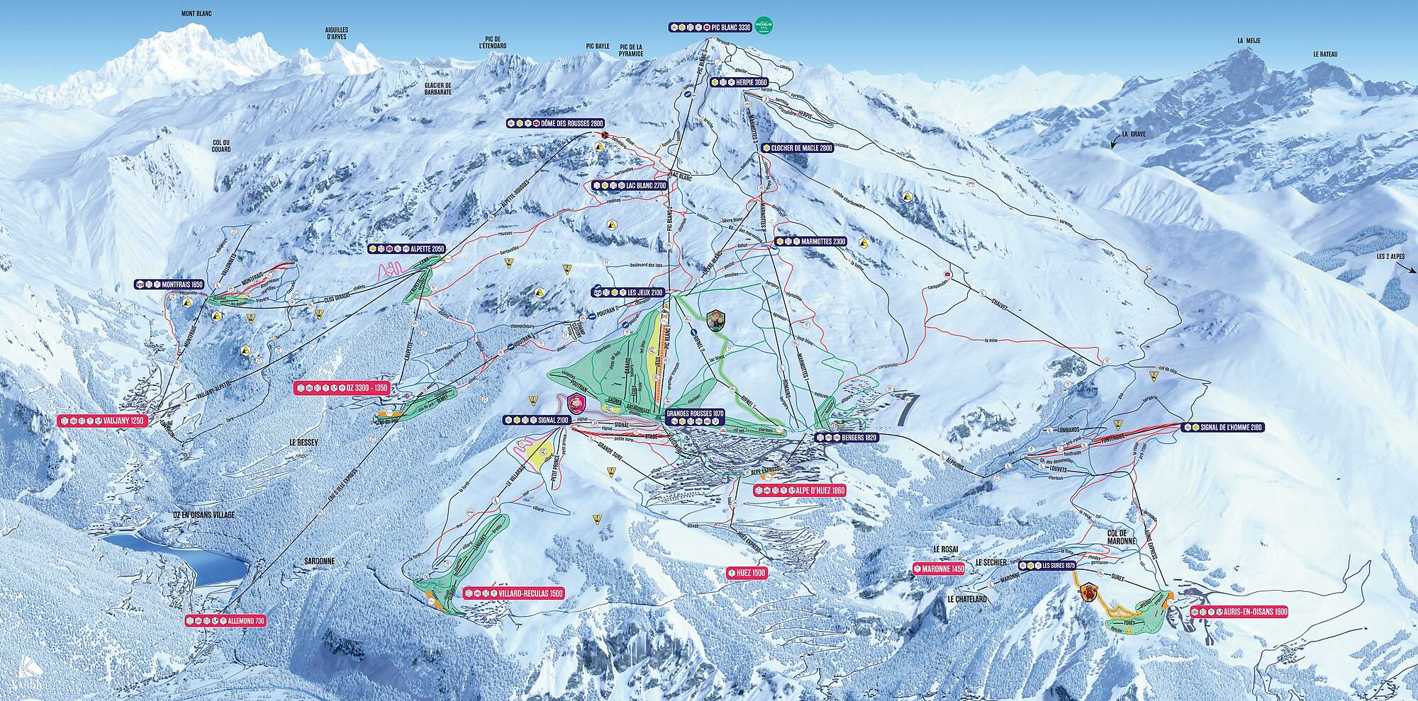 Mapa tras — Auris Alpe d'Huez + L2A