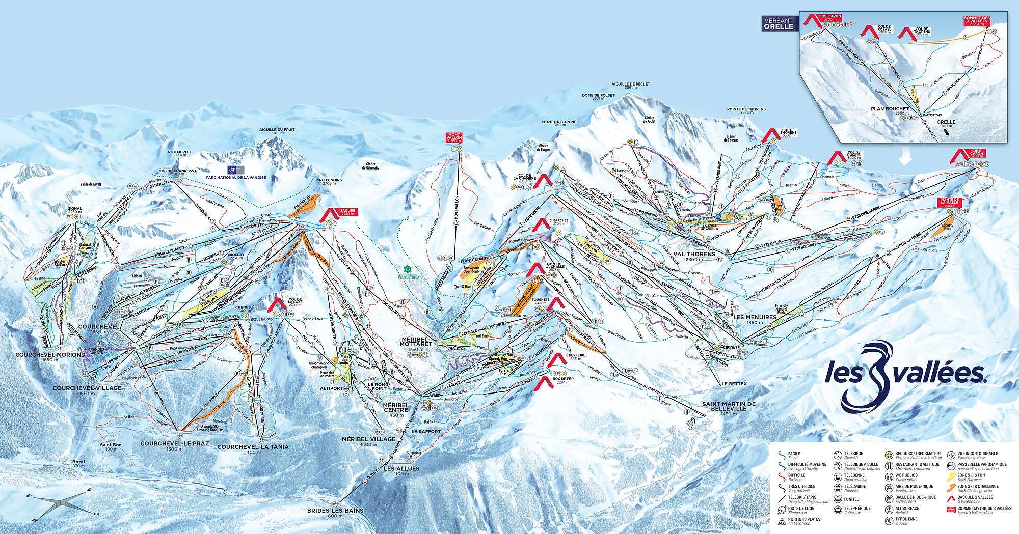 Mapa tras — Les Menuires